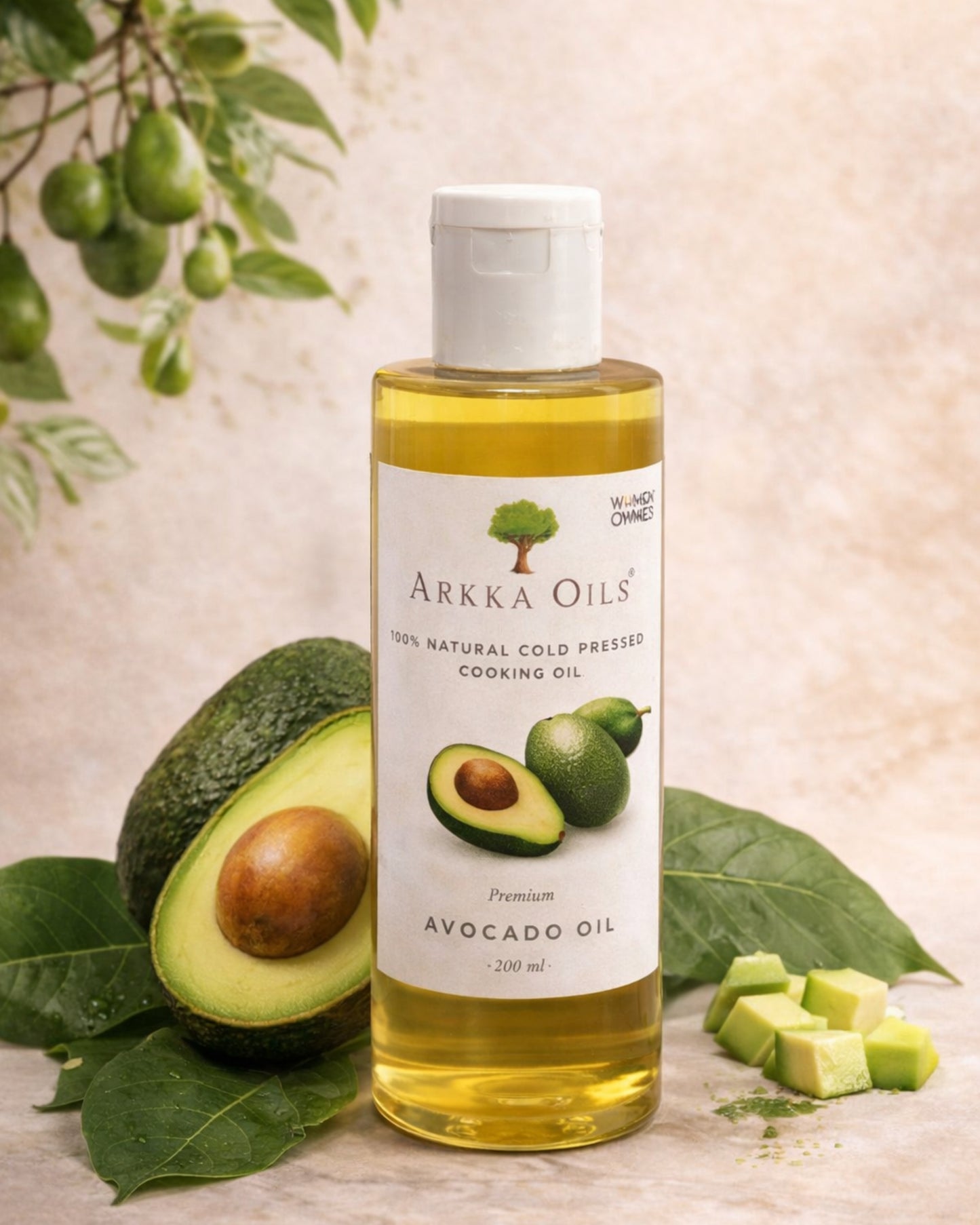 Avocado Oil 200ml | For Cooking, Heart Health & Skin | Arkka Cold Pressed Oil