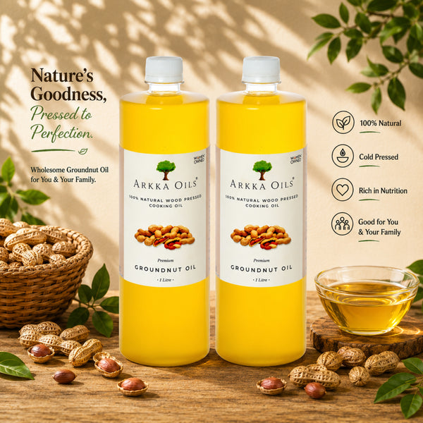 Arkka Groundnut Oil Duo Pack 2L (1L + 1L)